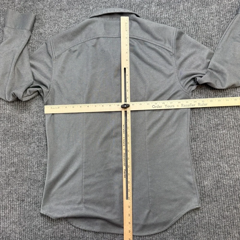 Ministry of Supply Apollo Shirt Mens Medium Slim Gray Performance Dress Commute - Picture 9 of 10